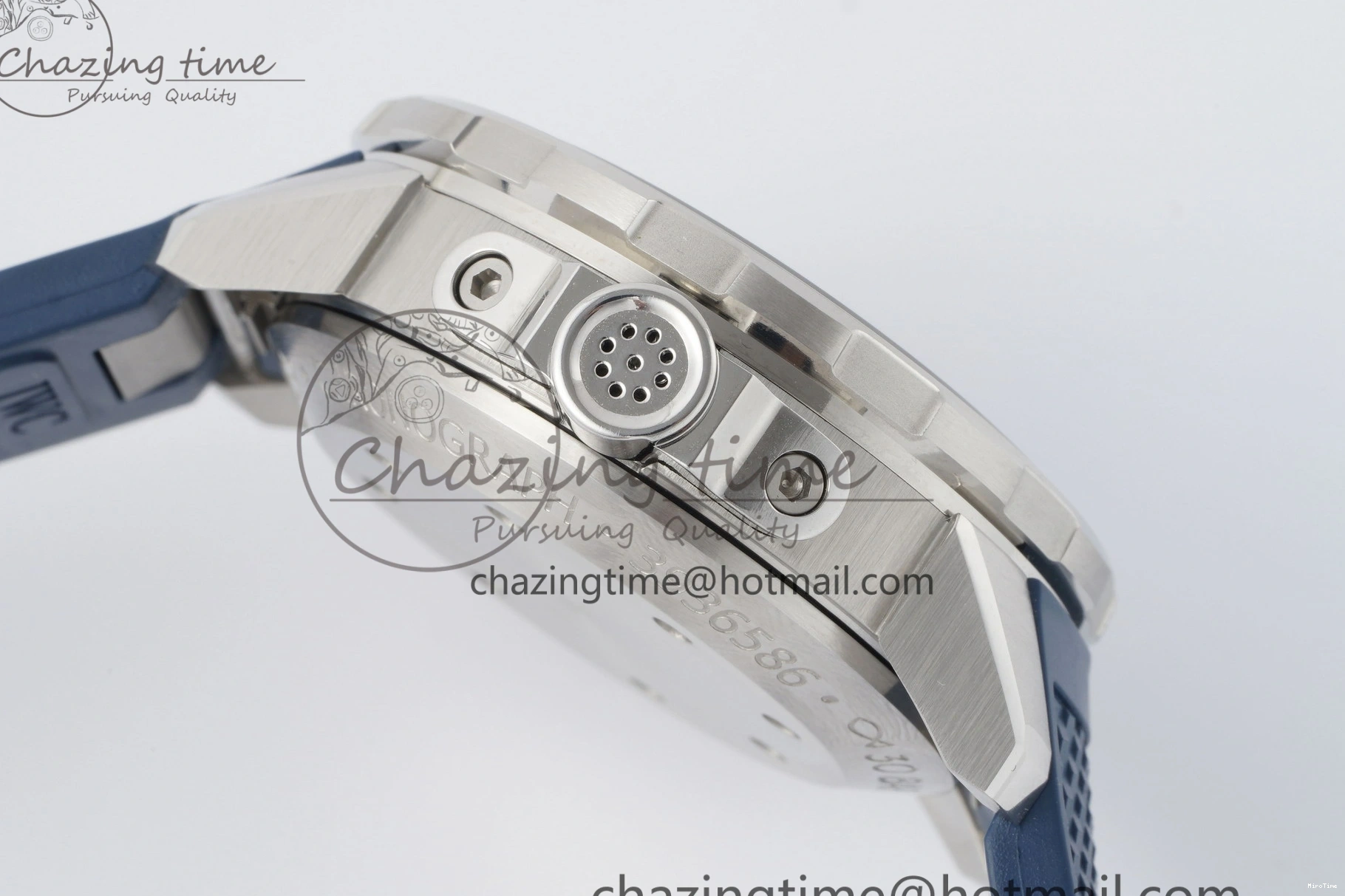 MIROTIME 0206 Attractive Aquatimer Chrono SS RSF 1:1 Best Edition Blue Dial on Blue Rubber Strap A 7056